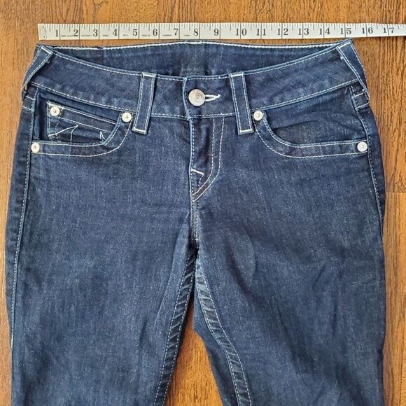 True Religion Women's Sz 29 World Tour Straight Leg Denim Blue Jeans - Picture 10 of 13